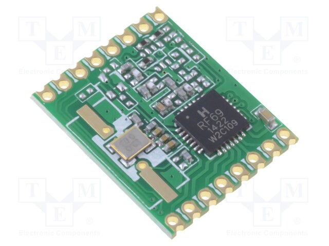 Module: RF; FM transceiver; FSK; 868MHz; SPI; -120dBm; 1.8÷3.6VDC