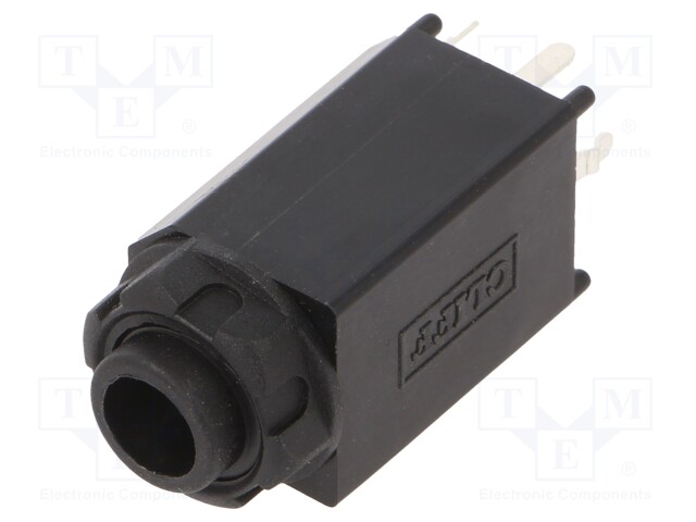 Socket; Jack 6,3mm; female; straight; THT; Series: S1V