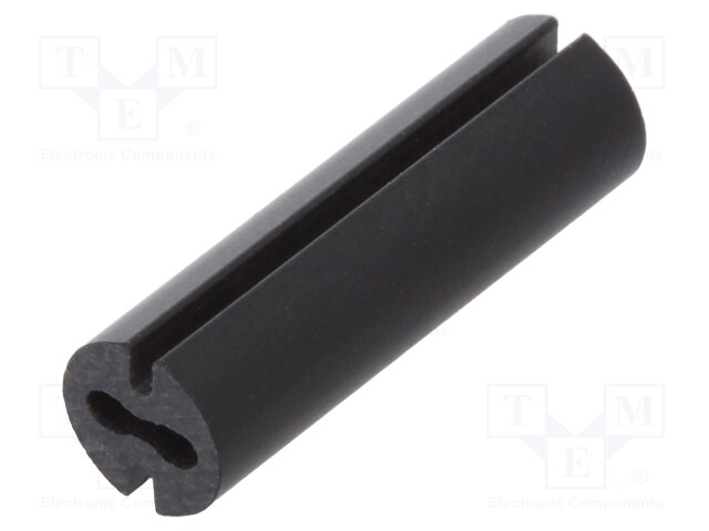 Spacer sleeve; LED; Øout: 4.8mm; ØLED: 3mm; L: 16mm; black; UL94V-0