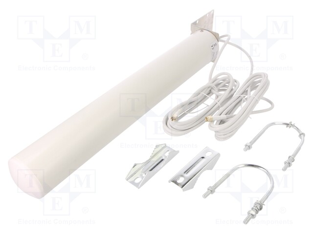 Antenna; white; SMA x2; 50W; 3300÷3800MHz; 50Ω; 3m; 15dBi; -20÷85°C