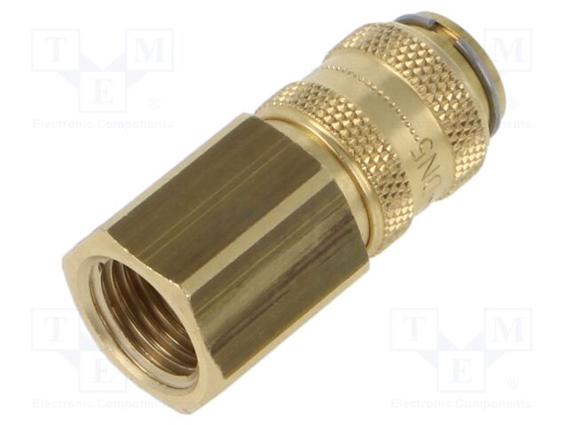 Quick connection coupling; straight; 35bar; Mat: brass; Seal: NBR