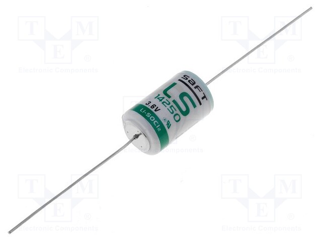 Battery: lithium; 3.6V; 1/2AA,1/2R6; axial; Ø14.5x25mm; 1200mAh