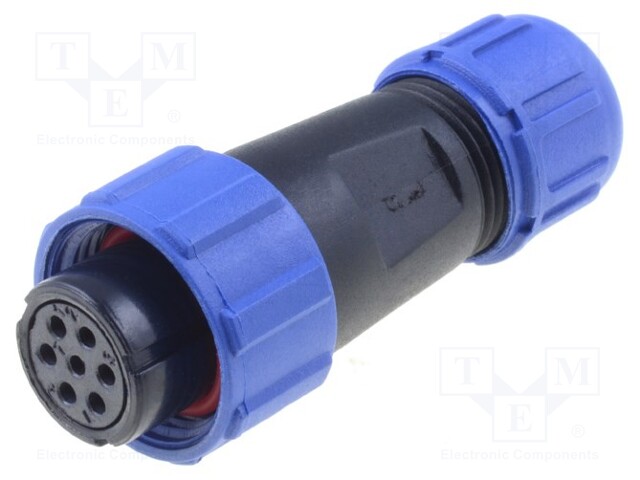Plug; female; SP13; PIN: 7; IP68; 4÷6.5mm; 5A; soldering; for cable
