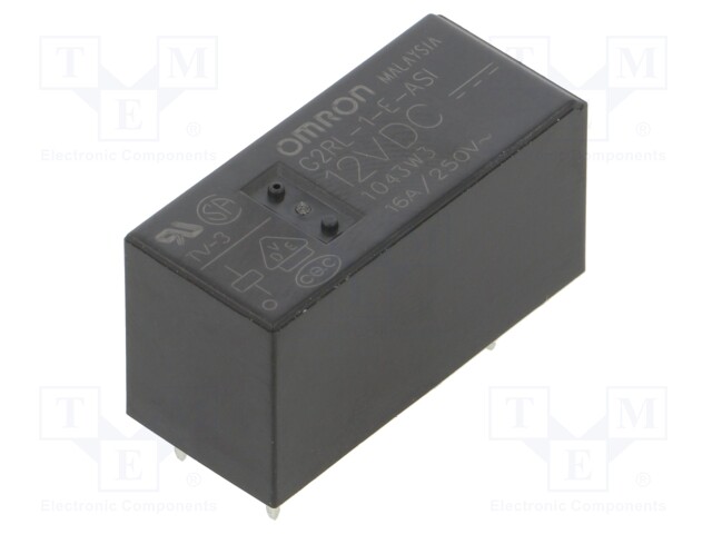 Relay: electromagnetic; SPDT; Ucoil: 12VDC; Icontacts max: 16A