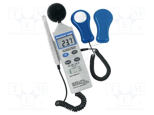 Meter: multifunction environment meter; LCD 3,5 digit; 25÷95%RH