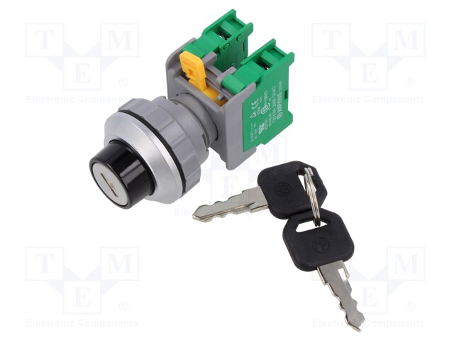Switch: rotary; 30mm; NO x2; IP65; Pushbutton: prominent; KS30