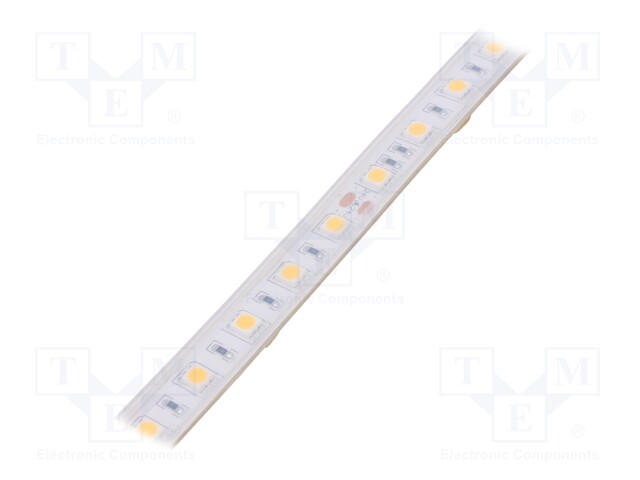 LED tape; white warm; 5050; 24V; LED/m: 60; 10mm; white PCB; IP65