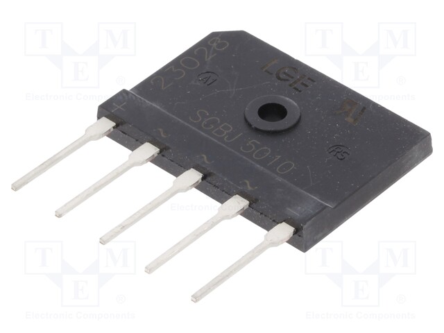 Three-phase bridge rectifier; Urmax: 1kV; If: 50A; Ifsm: 500A; SGBJ