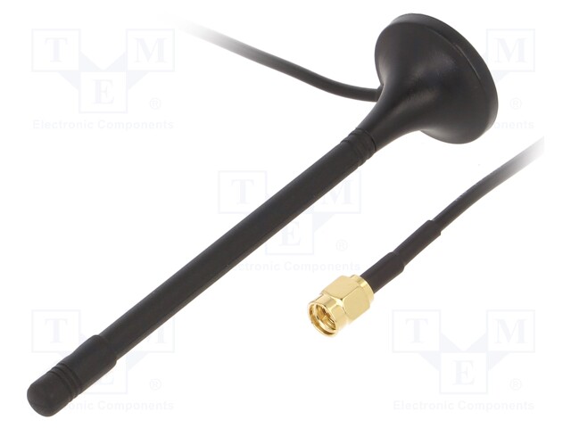 Antenna; WiFi; 2dBi; vertical; Mounting: magnet; 50Ω; male,SMA