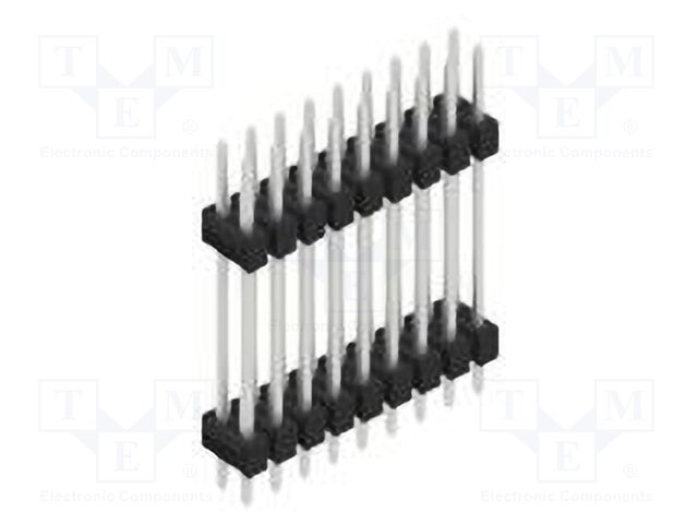 Connector: pin strips; pin header; male; PIN: 18; 2.54mm; THT; 2x9