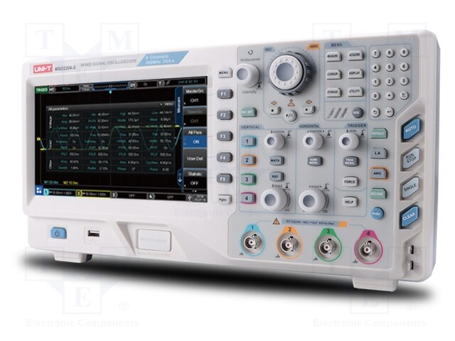 Oscilloscope: digital; Ch: 4; 100MHz; 2 Gs/s; 56Mpts; LCD TFT 8"