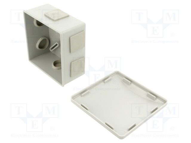 Enclosure: junction box; X: 80mm; Y: 80mm; Z: 40mm; ABS,polystyrene