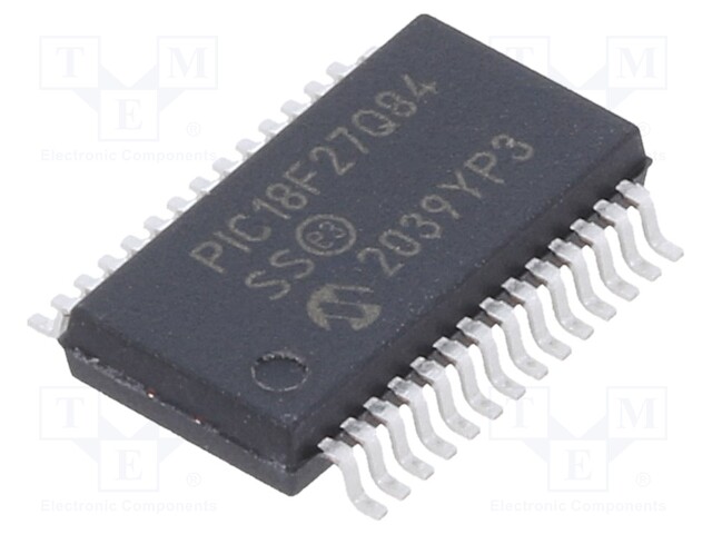 PIC microcontroller; Memory: 128kB; SRAM: 8.192kB; EEPROM: 1024B
