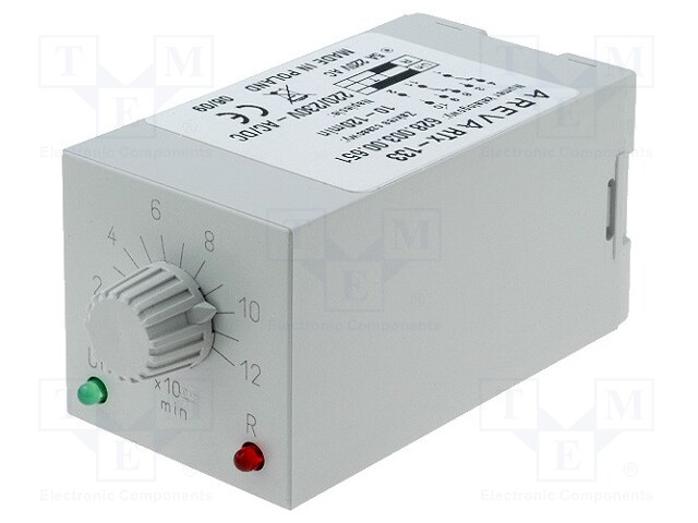 Timer; 10÷120min; DPDT; 230VAC/5A; 220÷230VAC; 220÷230VDC; undecal