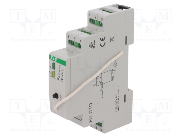 Wireless receiver dimmer switch; F&Wave; IP20; 85÷265VAC; DIN