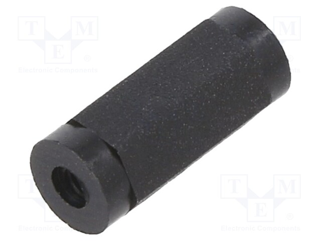 Screwed spacer sleeve; cylindrical; polyamide; M2; 12mm