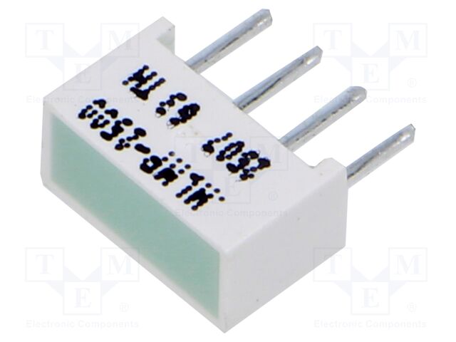 LED Bar Graph Array, Green, 20 mA, 2.2 V, 25 mcd, 2 LEDs, 8.89mm x 3.81mm
