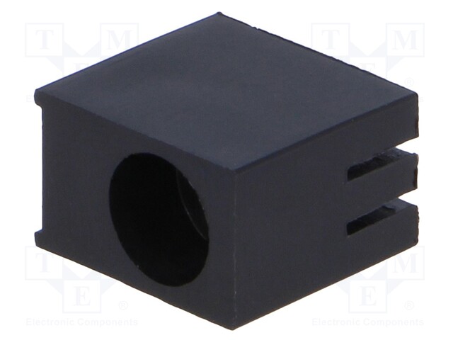 LED housing; 5mm; polyamide; angular; black; UL94V-2; H: 12mm