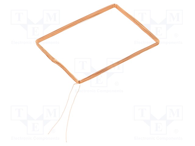 RFID antenna; 125kHz; Body dim: 51x67x2.6mm; 470uH