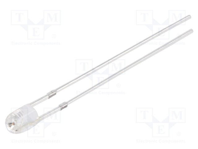 LED; 3mm; orange; 1560÷2180mcd; 60°; Front: convex; 15V; -30÷85°C