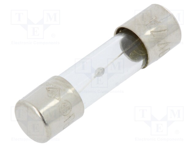 Fuse: fuse; 7A; 250VAC; glass; 20x5.2mm; brass; bulk; nickel plated