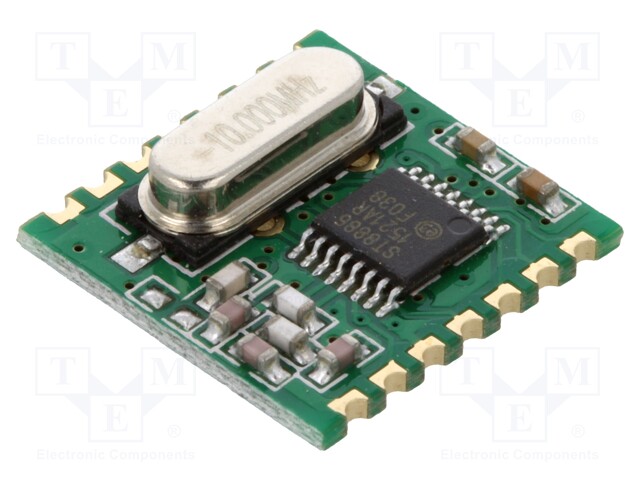 Module: RF; FM transceiver; FSK; 915MHz; SPI; -105dBm; 2.2÷3.8VDC