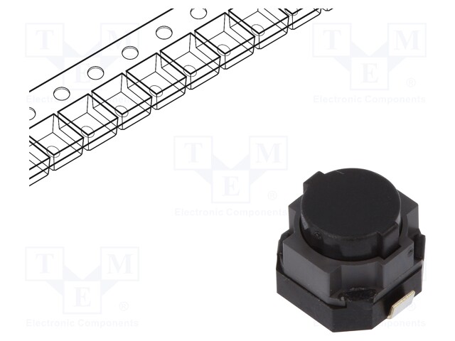 Microswitch TACT; SPST; Pos: 2; 0.05A/12VDC; SMT; none; 1.6N; 5mm