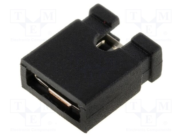 Jumper; pin strips; female; open; 2.54mm; 1x2; black