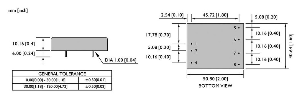Converter: DC/DC; 15W; Uin: 18÷75VDC; Uout: 12VDC; Iout: 1.25A; OUT: 1