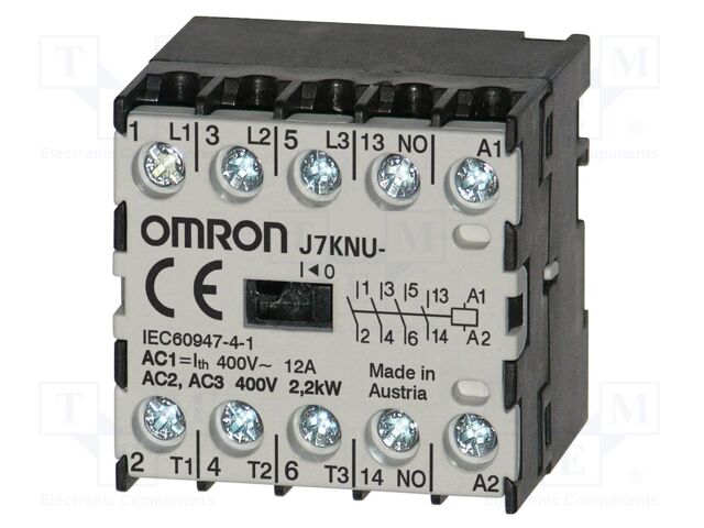 Contactor: 3-pole; NO x3; Auxiliary contacts: NC; 90VAC; 5A; J7KNU