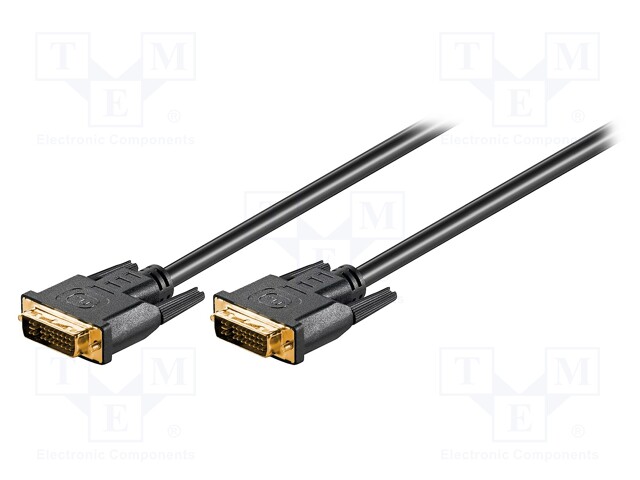 Cable; DVI-I (24+5) plug,both sides; 5m; Colour: black