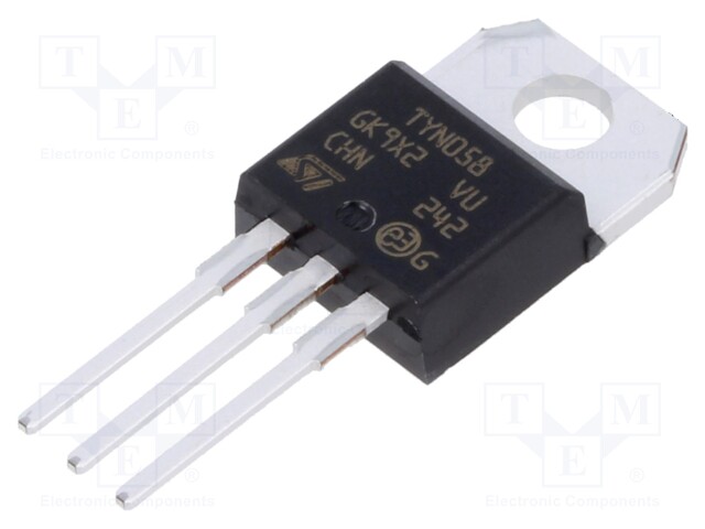 Thyristor, 50 V, 25 mA, 5 A, 8 A, TO-220AB, 3 Pins