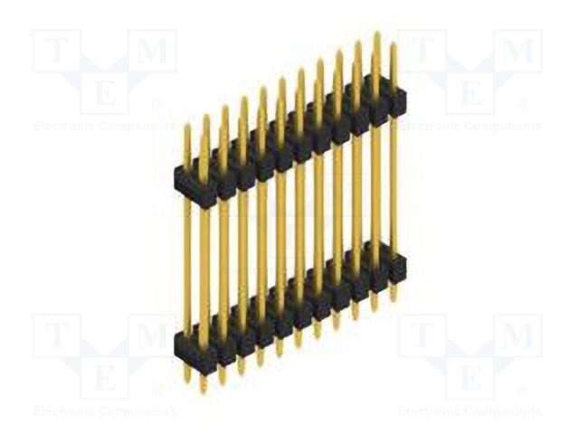 Connector: pin strips; pin header; male; PIN: 22; 2.54mm; THT; 2x11