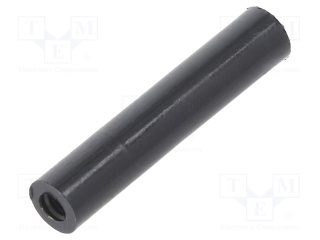 Spacer sleeve; cylindrical; polyamide; M2,5; L: 25mm; Øout: 5mm