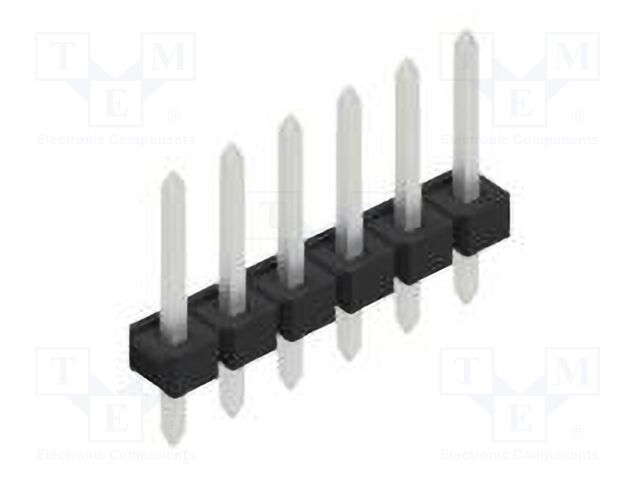 Connector: pin strips; pin header; male; PIN: 6; 2.54mm; THT; 1x6