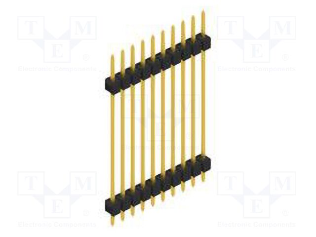 Connector: pin strips; pin header; male; PIN: 10; 2.54mm; THT; 1x10