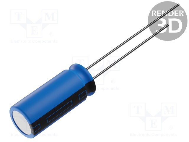 Electrolytic Capacitor, 220 µF, 50 V, 038 RSU Series, ± 20%, Radial Leaded, 3500 hours @ 85°C