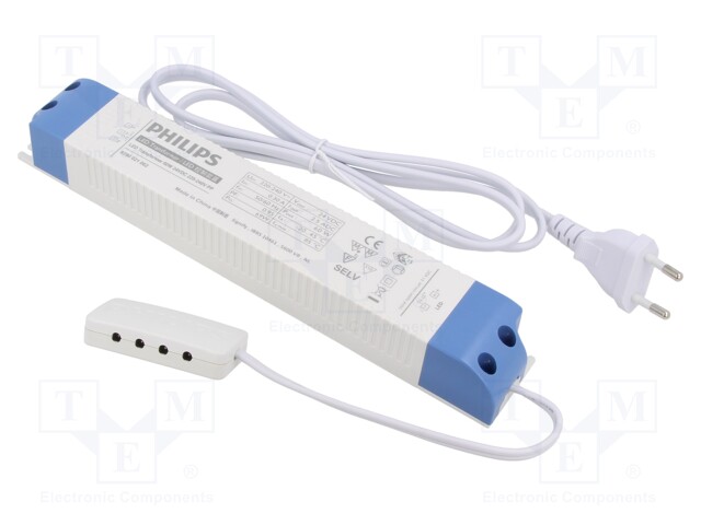 Power supply: transformer type; LED; 60W; 24VDC; 100mA÷2.5A; IP20
