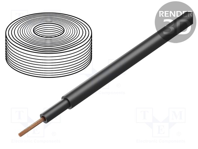 Wire; H07RN-F,TITANEX®; stranded; Cu; 1x16mm2; rubber; black