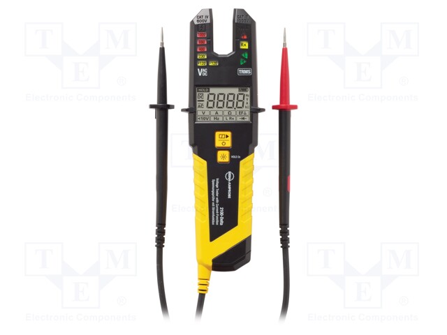 Tester: electrical; LCD,LED; 170VAC÷1kVAC; VAC: 1V÷1kV; 0÷100kΩ