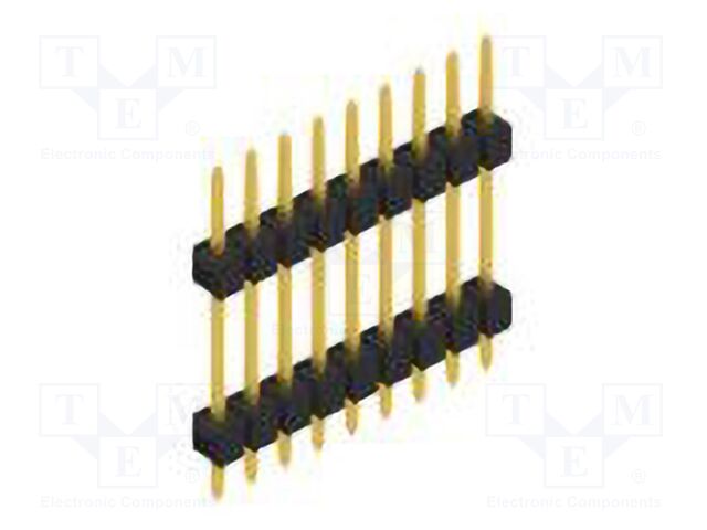 Connector: pin strips; pin header; male; PIN: 9; 2.54mm; THT; 1x9