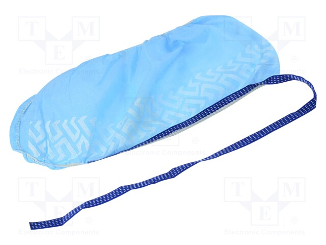 Protective cover shoes; ESD; Dim: 150x410mm; D: 0.03mm; light-blue