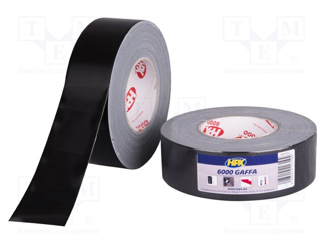 Tape: duct; W: 38mm; L: 50m; D: 0.3mm; black; natural rubber; max.60°C