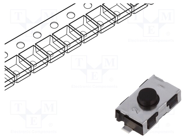 Microswitch TACT; SPST-NO; Pos: 2; 0.05A/32VDC; SMT; none; 2N; round