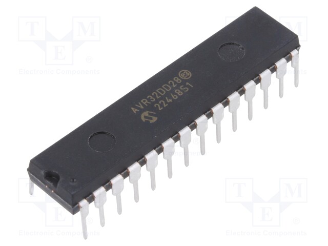 IC: AVR microcontroller; EEPROM: 256B; SRAM: 4kB; Flash: 32kB; Cmp: 1