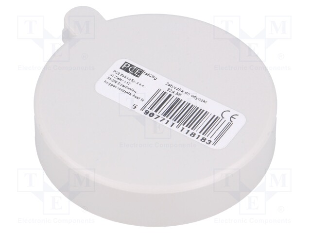 Protection; plug; male; 32A; IEC 60309; IP44; Layout: 3P+N+PE; slide