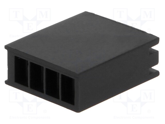 LED housing; polyamide; angular; black; UL94V-2; No.of diodes: 4