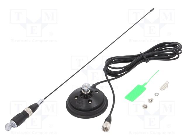 Antenna; CB; Sirio Mini-Snake 27; 0.61m; 30W; 50Ω; Len: 4m; UHF