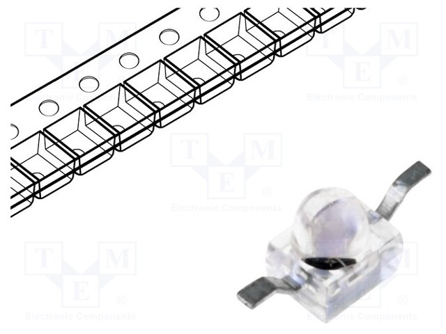 IR transmitter; 890nm; transparent; 35mW; 17°; SMD; 100mA; 1.3÷1.5V