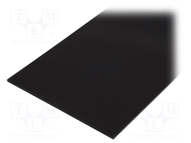 Sheet; Dim: 497x1000mm; D: 8mm; black; Production process: ironing